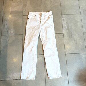 AG Jeans Alexxis Crops / White - (Straight Leg Cut & a Flattering High-Rise)